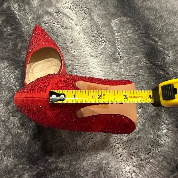 AKIRA Red Rhinestone Heels - Picture 6 of 7